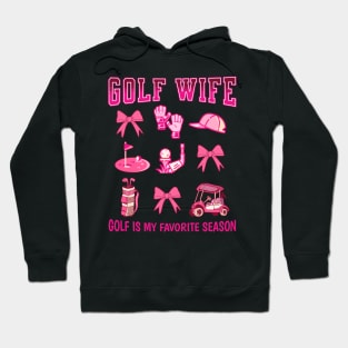 Golf Wife Golf Tournament in Pink Coquette Style Hoodie